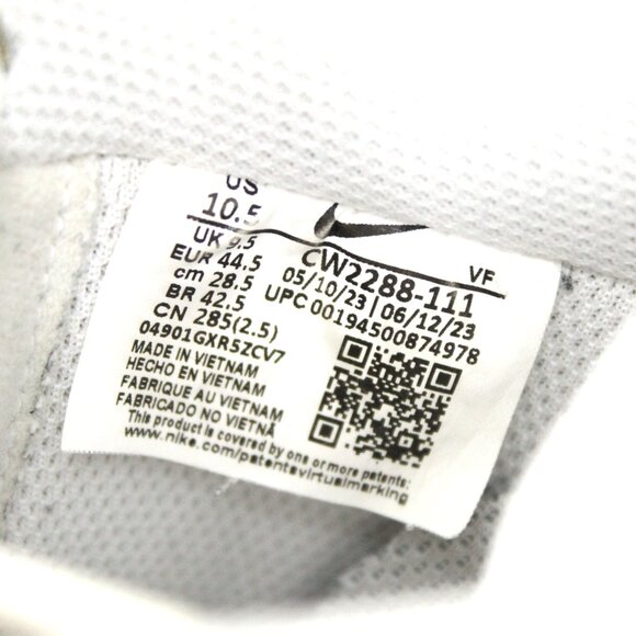Nike Air Force 1 Men\'s Triple White Athletic Shoes CW2288-111 Low Top Size 10.5 main image 4